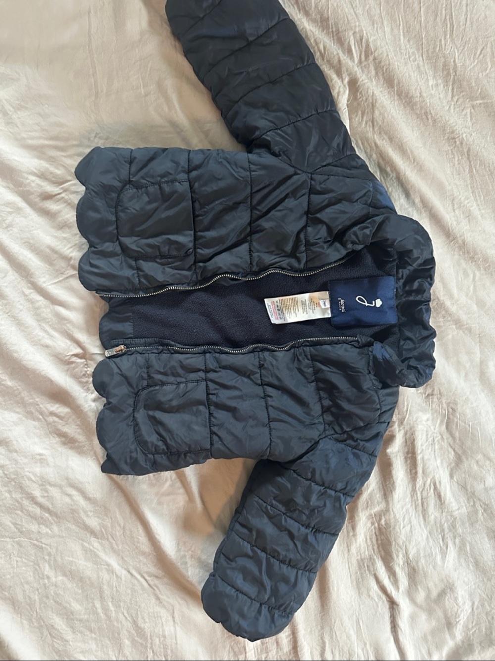 Jacadi Navy Quilted Puffer Jacket for Kids